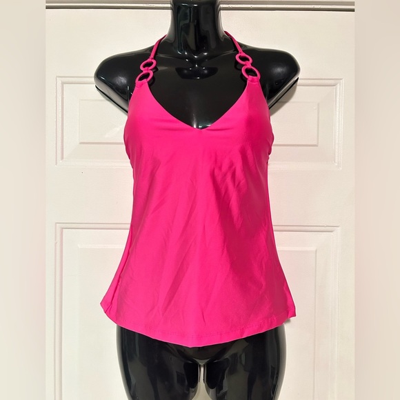 TRINA TURK WOMEN'S MONACO RING‎ HALTER TANKINI SWIM TOP - Picture 5 of 12